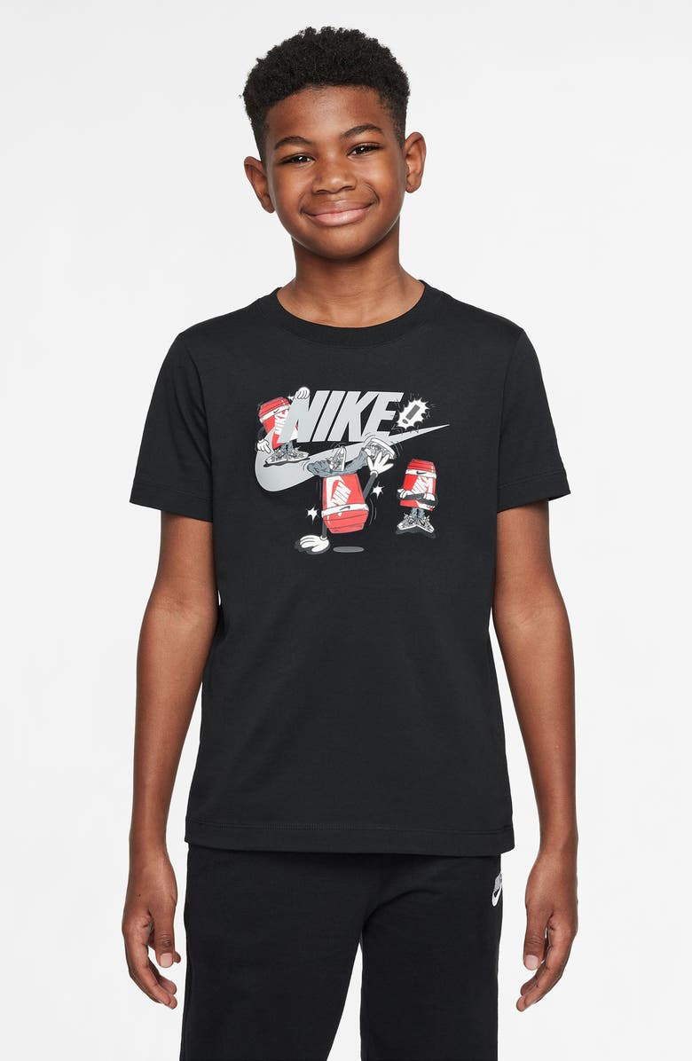 Nike Kids' Boxy Breakdance Graphic T-Shirt, Main, color, Black