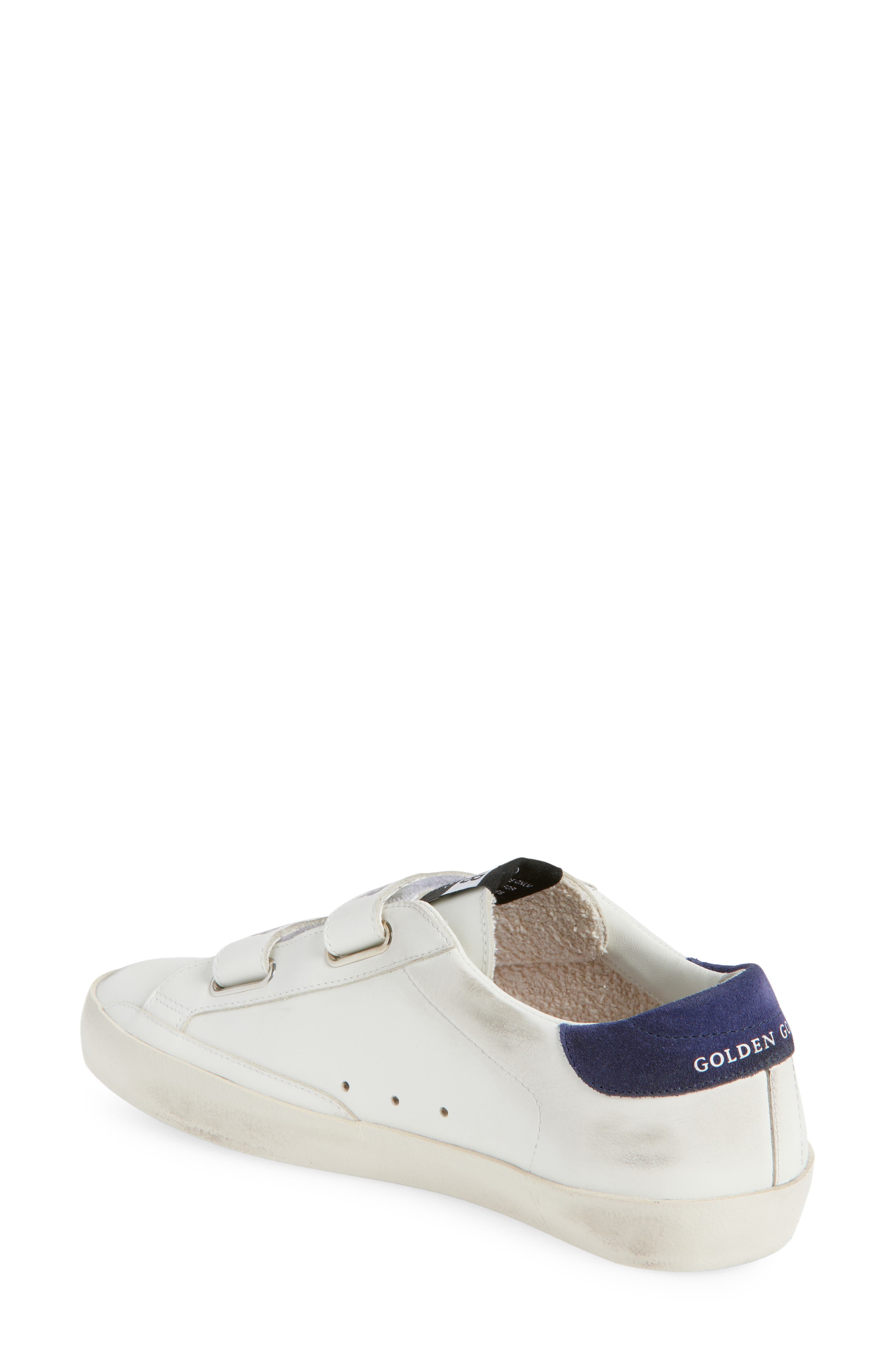 Golden Goose Kids' Old School Sneaker, Alternate, color, White/ Blue Depths