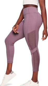 Adore Me Cali Active 7/8 Legging With Striped Mesh