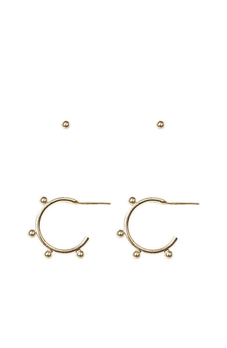 Matr Boomie Pari Dot Hoop Earring Set - Set of 2, Main, color, Gold