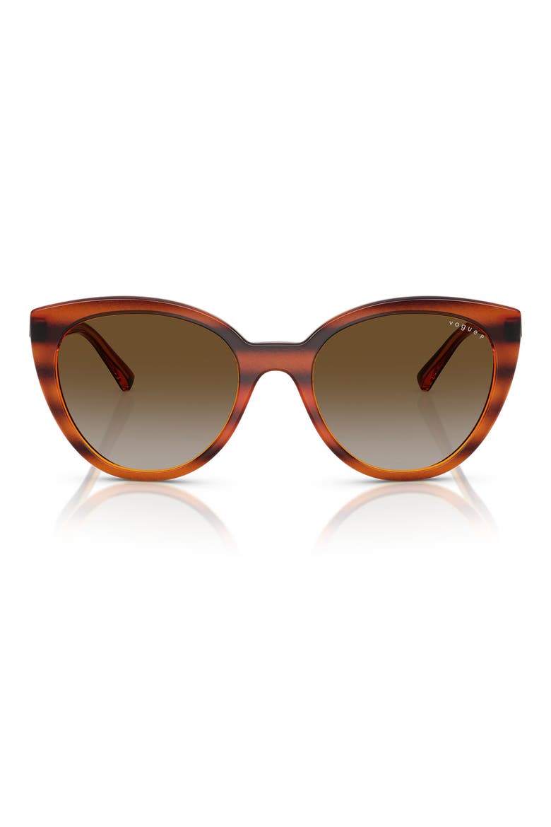 53mm Polarized Cat Eye Sunglasses, Main, color, HAVANA