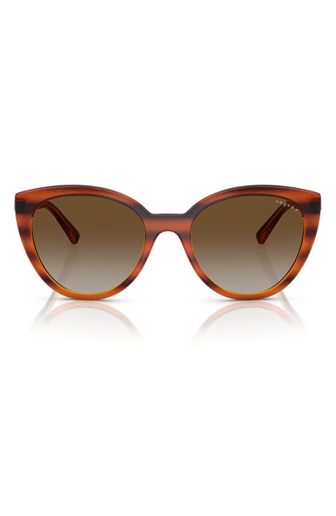 53mm Polarized Cat Eye Sunglasses