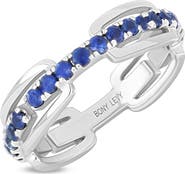 Bony Levy El Mar 18K White Gold Sapphire Stackable Band Ring