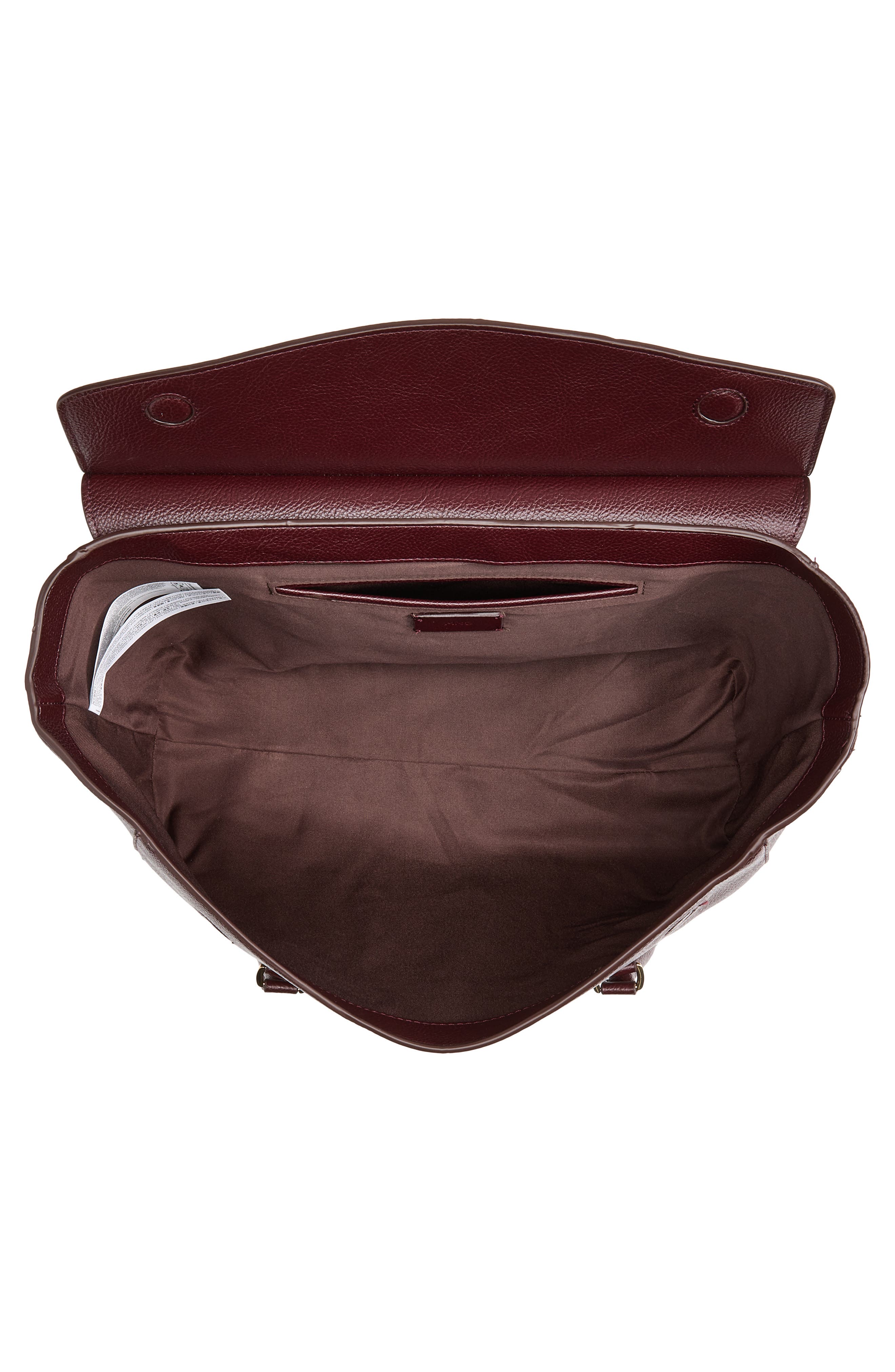 Patty Faux Leather Tote, Alternate, color, BURGUNDY