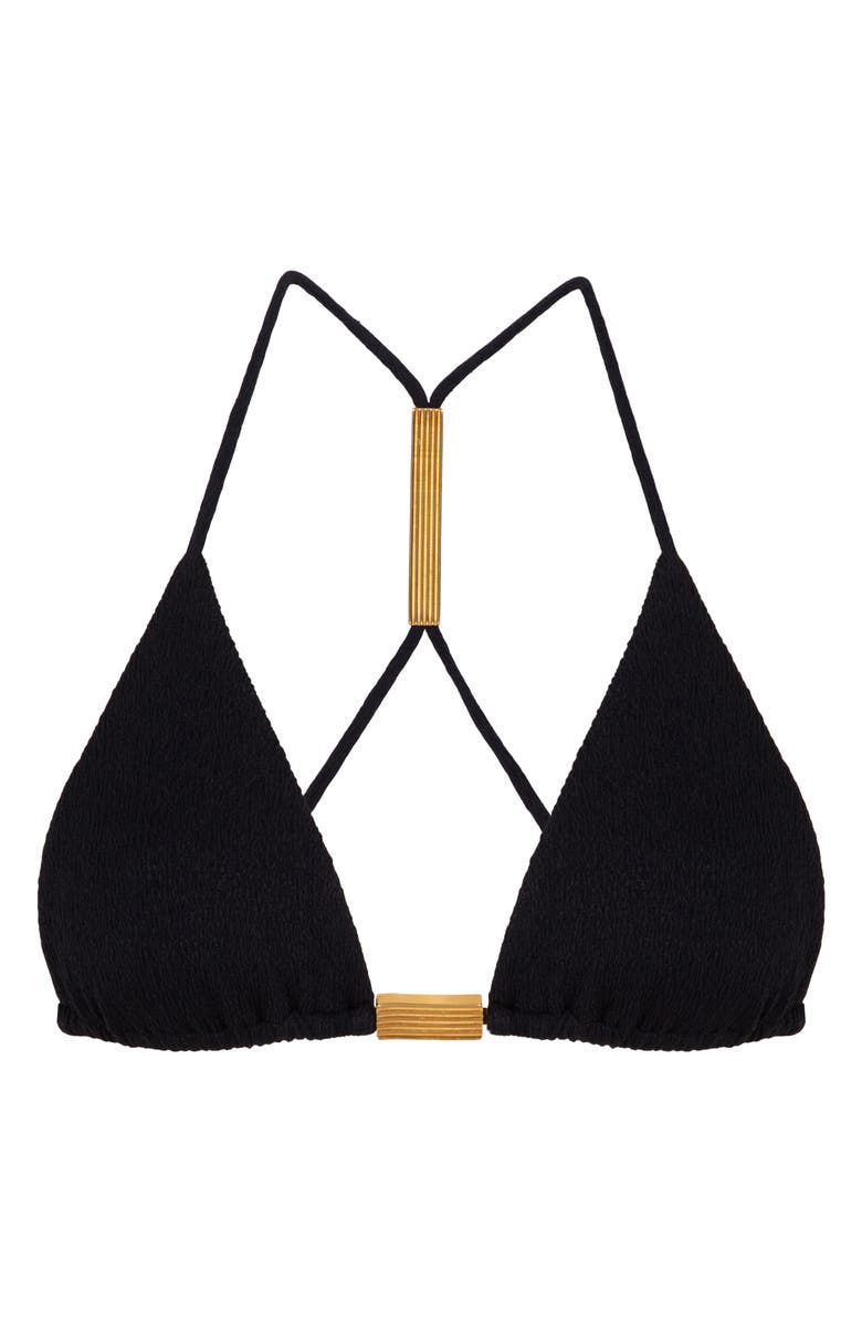 ViX Paula Hermanny Tammy T-Back Triangle Bikini Top, Alternate, color, Black