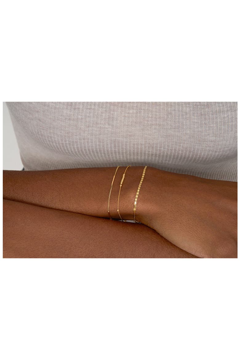 14K Gold Beaded Station Bracelet (Nordstrom Exclusive), Alternate, color, 14KY