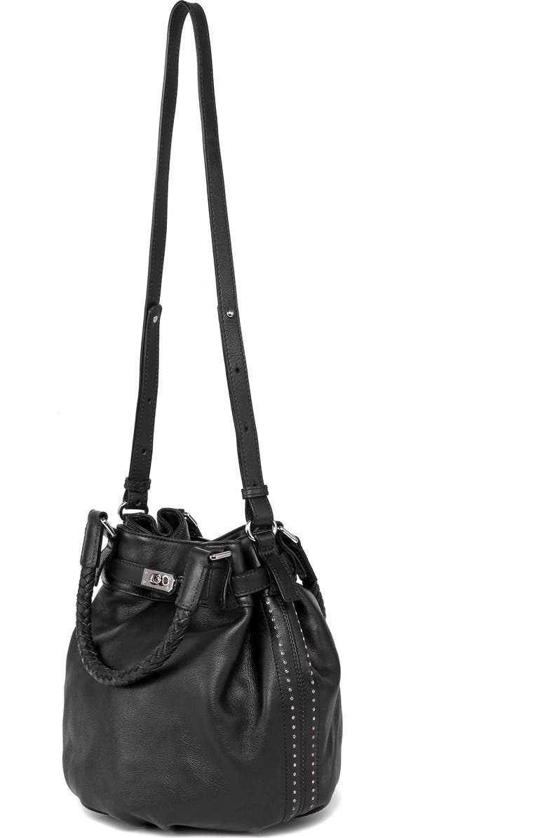 OLD TREND Leather Pumpkin Bucket Bag, Alternate, color, Black