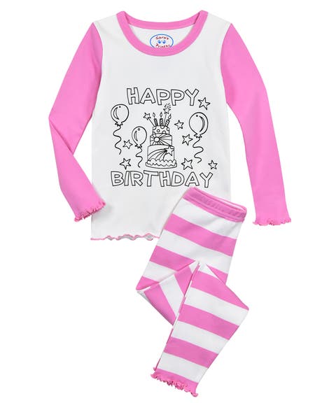 Color Me PJ Fitted Pajamas with Fabric Marker Set Cotton Blend (Toddler, Little Kid & Big Kid)