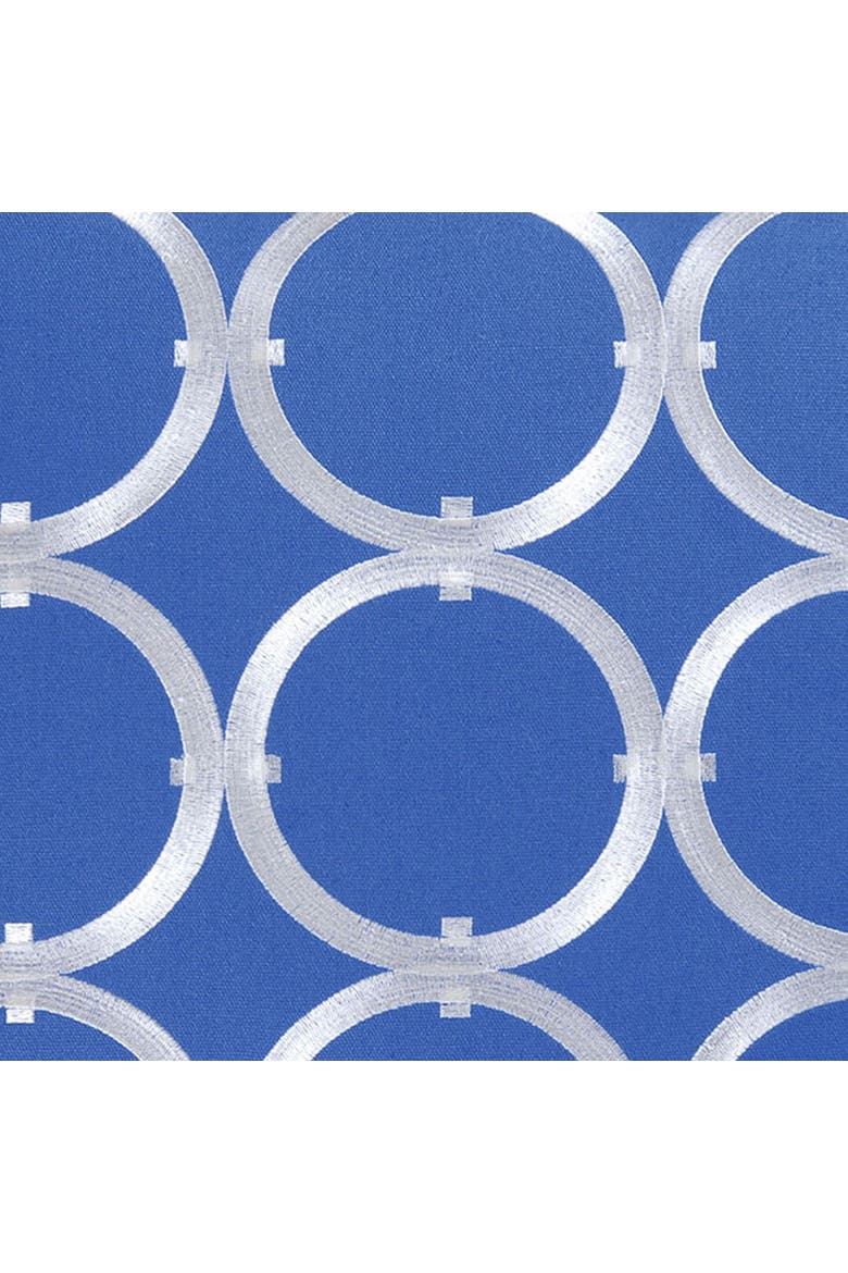 Circle on Blue Embroidered Throw Pillow, 18" x 18", Alternate, color, Blue