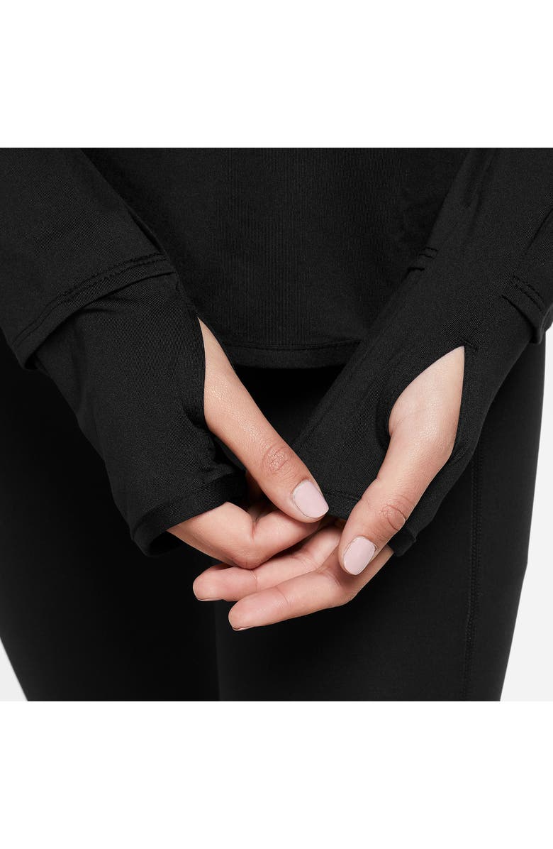 Nike Dri-FIT Swift Element UV Running Top, Alternate, color, Black/ Reflective Silv