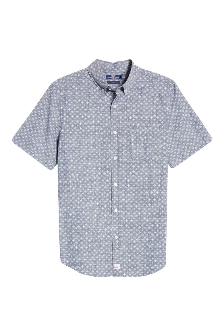 Finn Murray Slim Fit Plaid Stretch Button-Down Shirt, Alternate, color, MOONSHINE