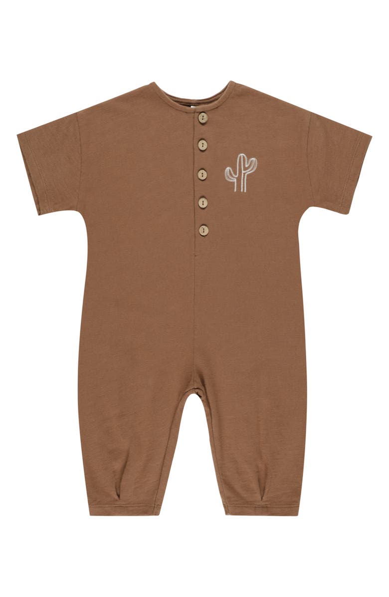 Rylee + Cru Kids' Hayes Romper, Main, color, Saddle