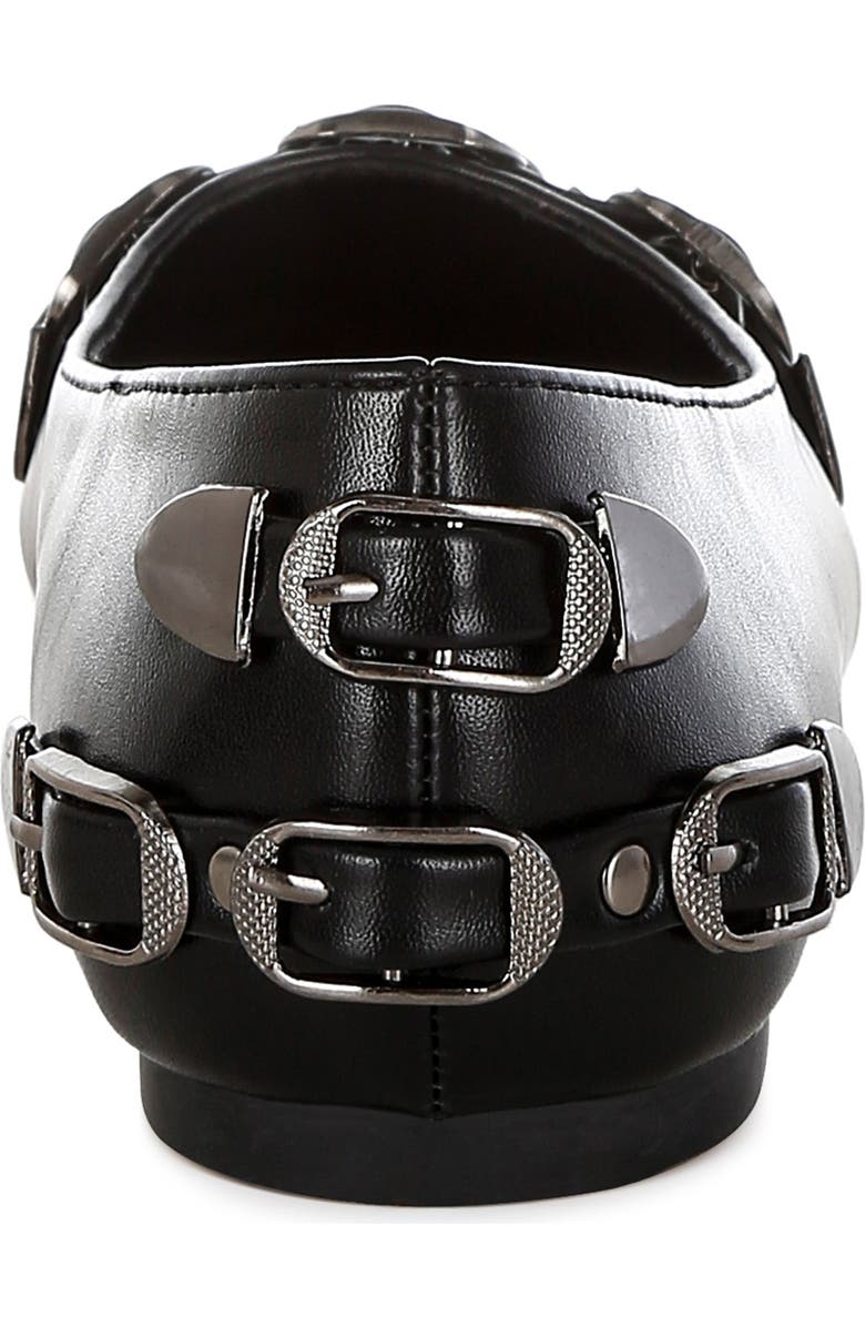 LONDON RAG Golini Buckle Ballet Flat, Alternate, color, Black