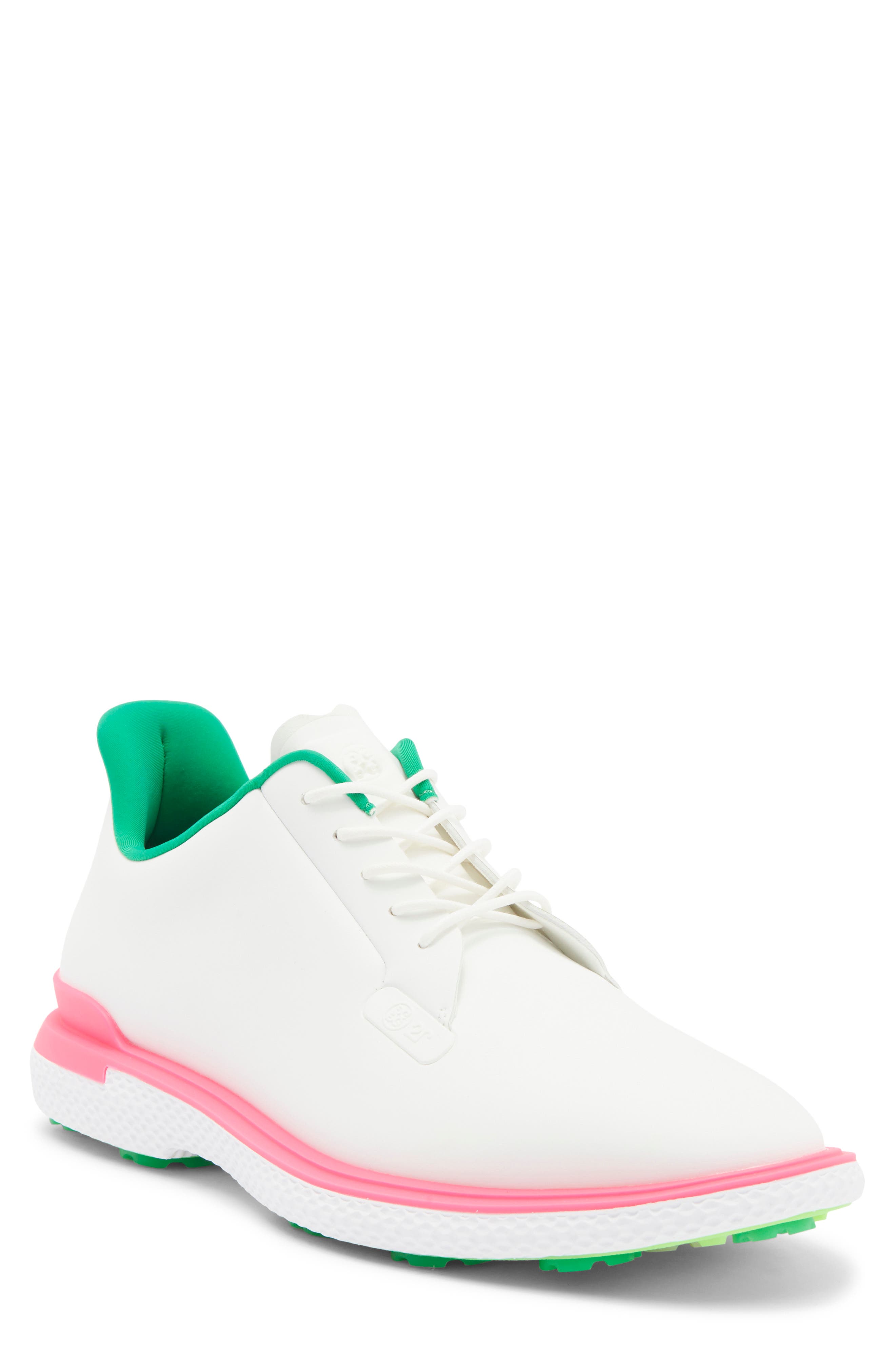Gallivan2R Waterproof Golf Shoe, Main, color, SNOW / KNOCKOUT PINK
