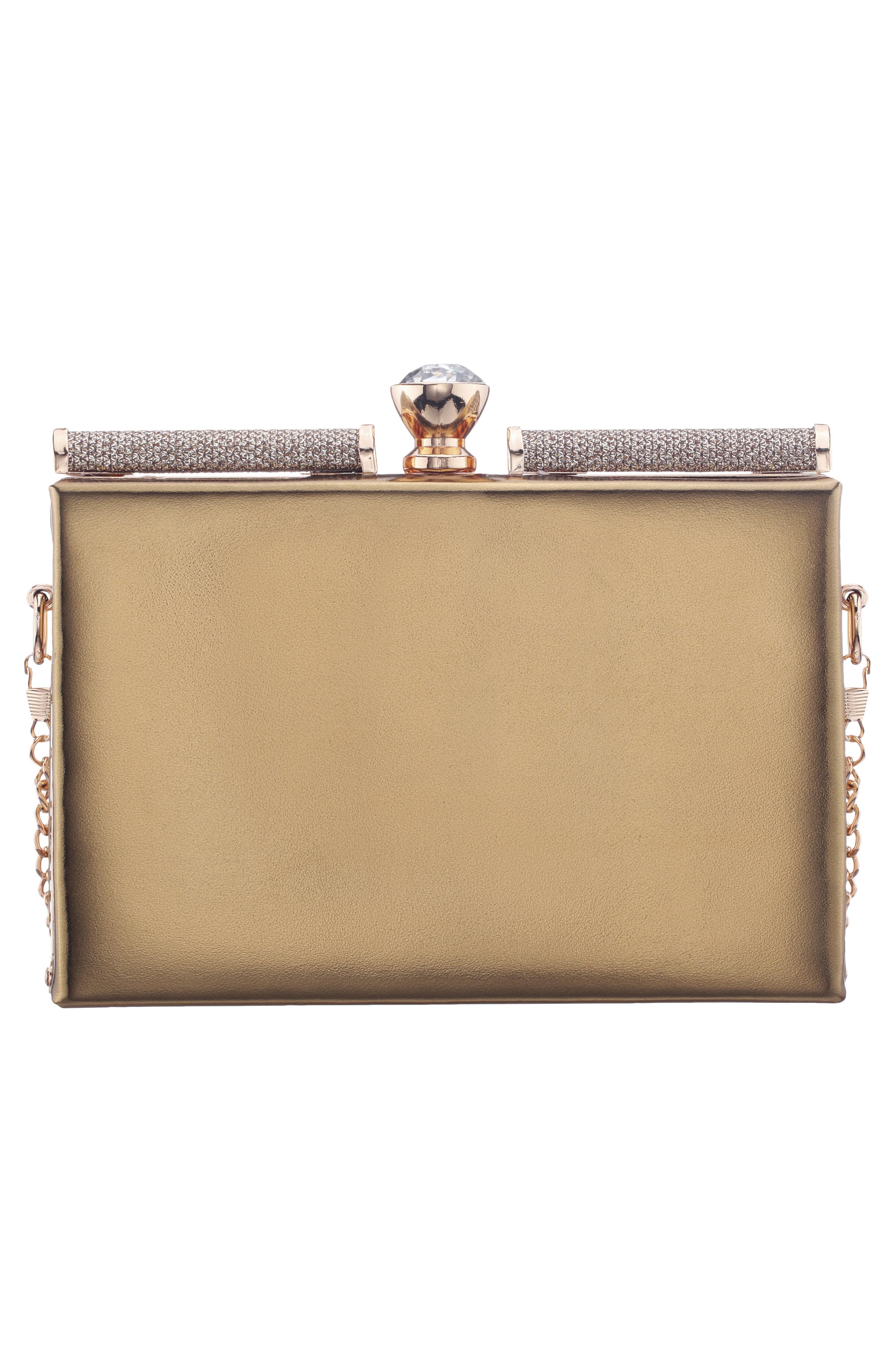 Darby Crystal Clutch, Alternate, color, BRONZE