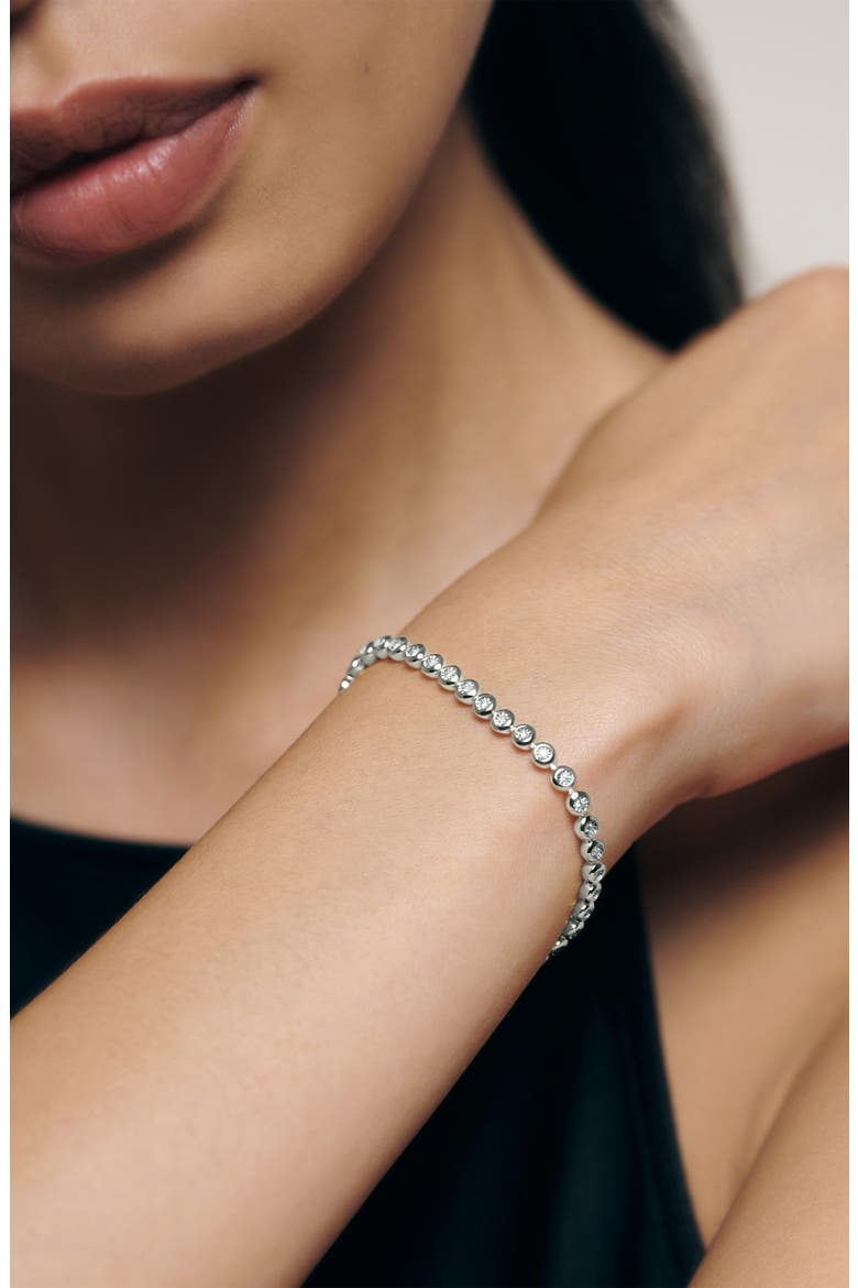 Lab-Grown Diamond Tennis Bracelet, Alternate, color, STERLING SILVER