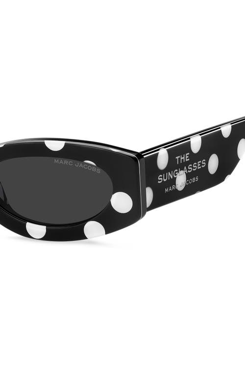 Marc Jacobs 51mm Oval Sunglasses In Black