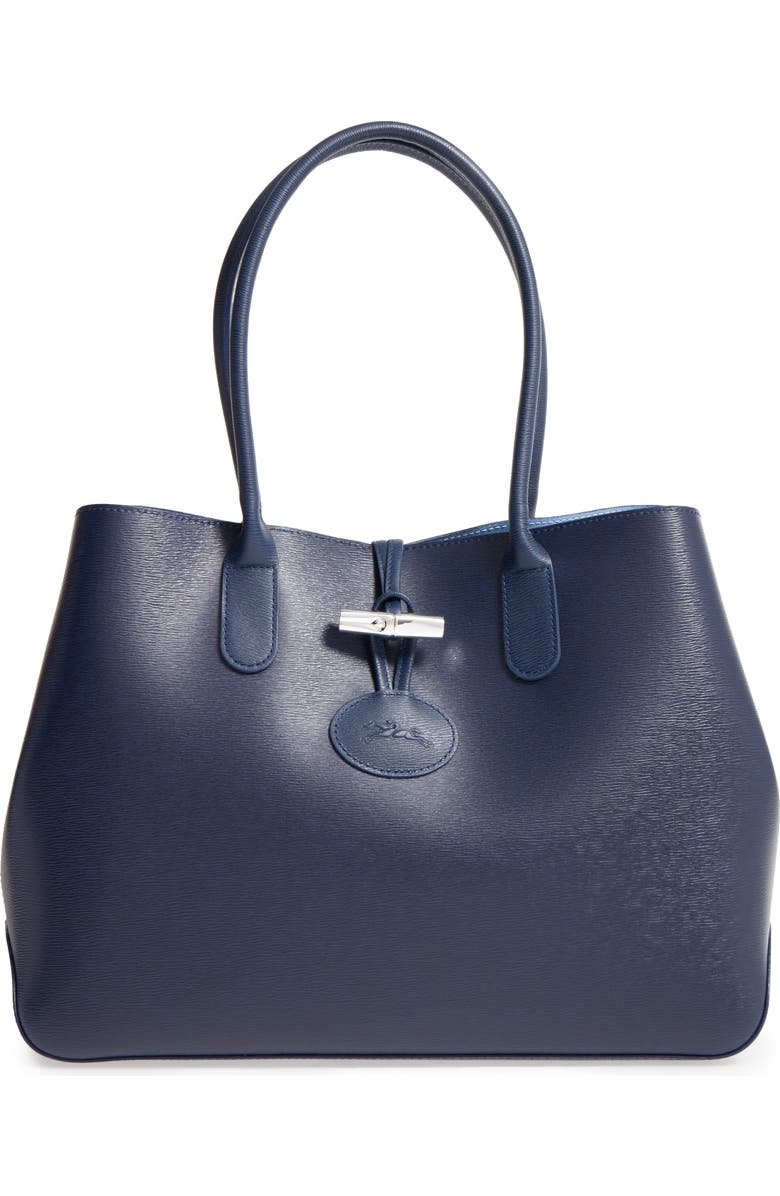 Longchamp Roseau Leather Shoulder Tote, Main, color,