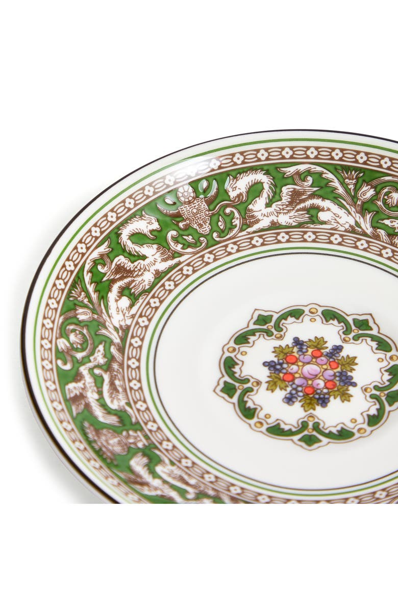 Wedgwood Florentine Bone China Teacup & Saucer Set, Alternate, color, Verde