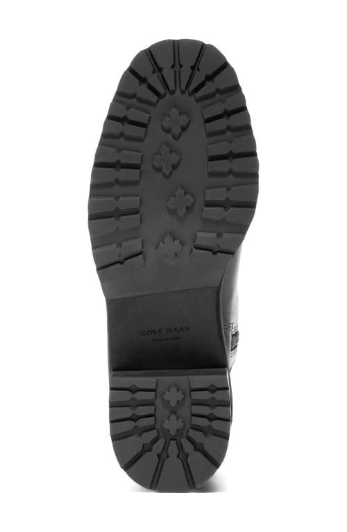 Cole Haan Gema Waterproof Lug Sole Tall Boot In Black Leather