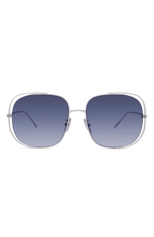 Loewe Signature 57mm Gradient Rectangular Sunglasses In Multi