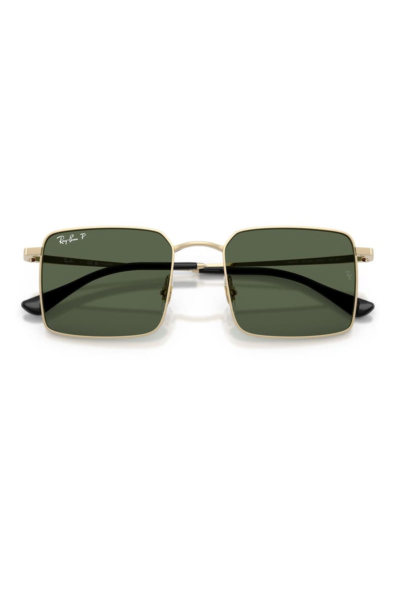 Polarized Square Sunglasses, Alternate, color, PALE GOLD / DARK GREEN POLAR