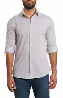 Jared Lang Trim Fit Print Button-Up Shirt