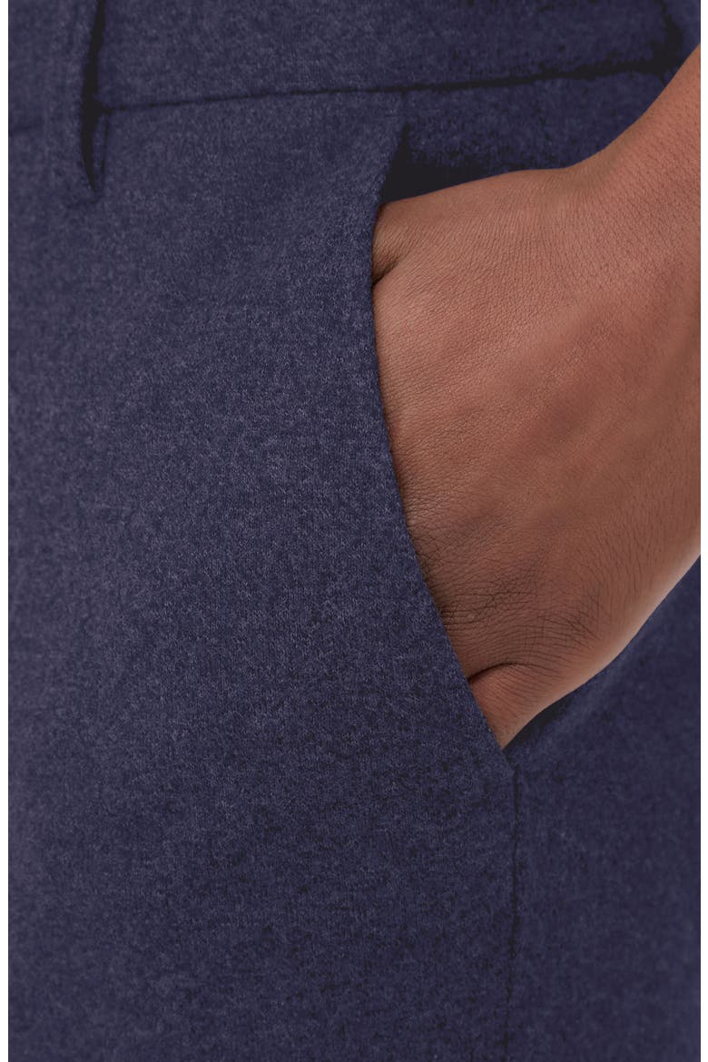 Flat Front Wool & Cotton Blend Chino Pants, Alternate, color, NAVY