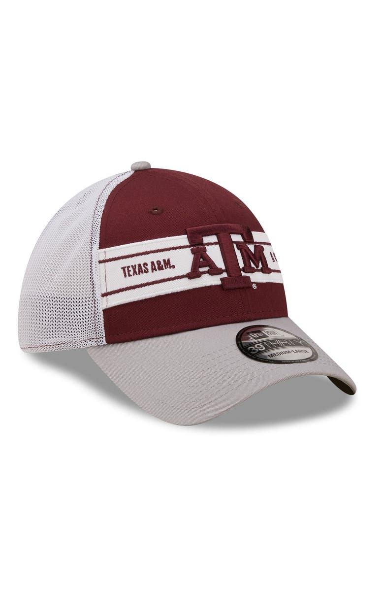 New Era Men's New Era Maroon/Gray Texas A&M Aggies Banded 39THIRTY Flex Hat, Alternate, color, 