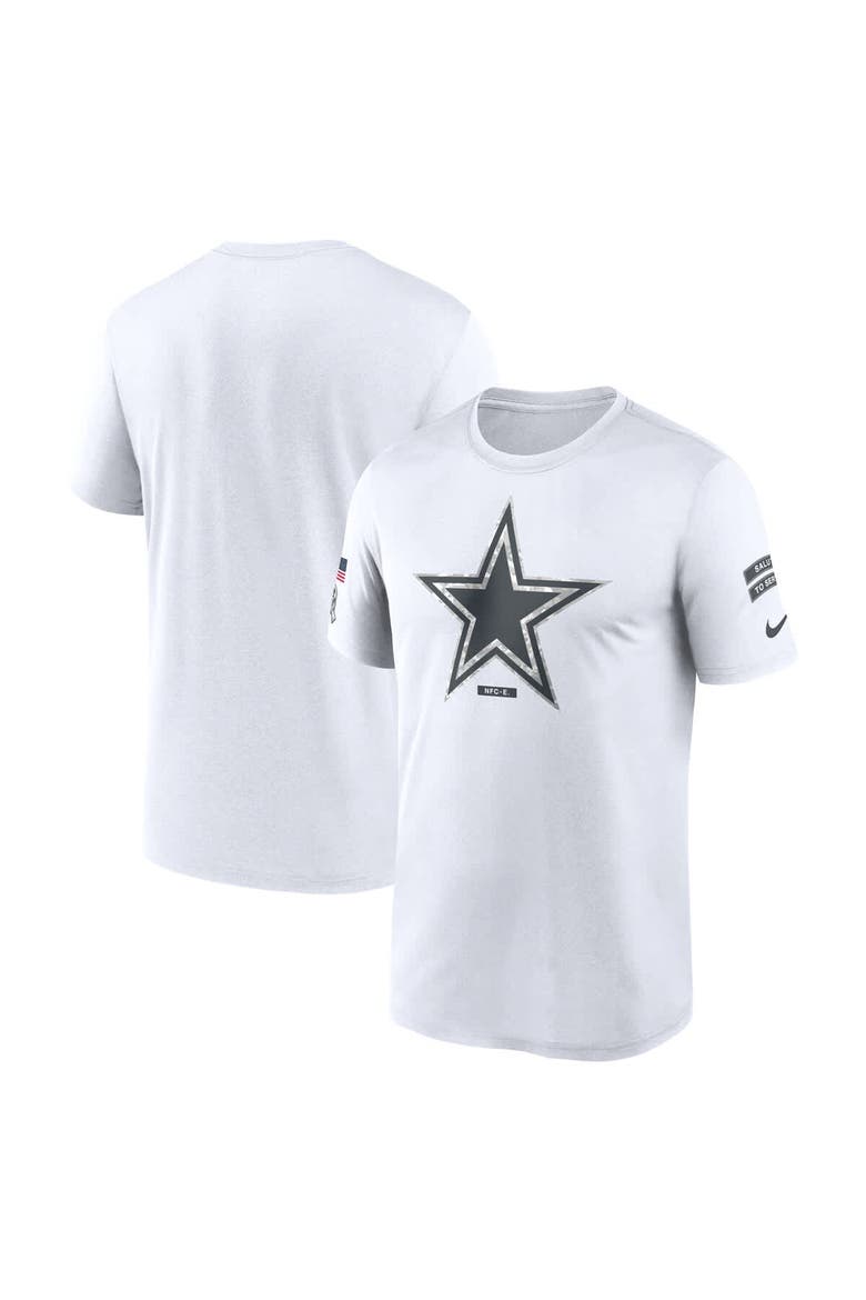 Men's Nike White Dallas Cowboys 2024 Salute To Service Legend Performance T-Shirt, Main, color, White