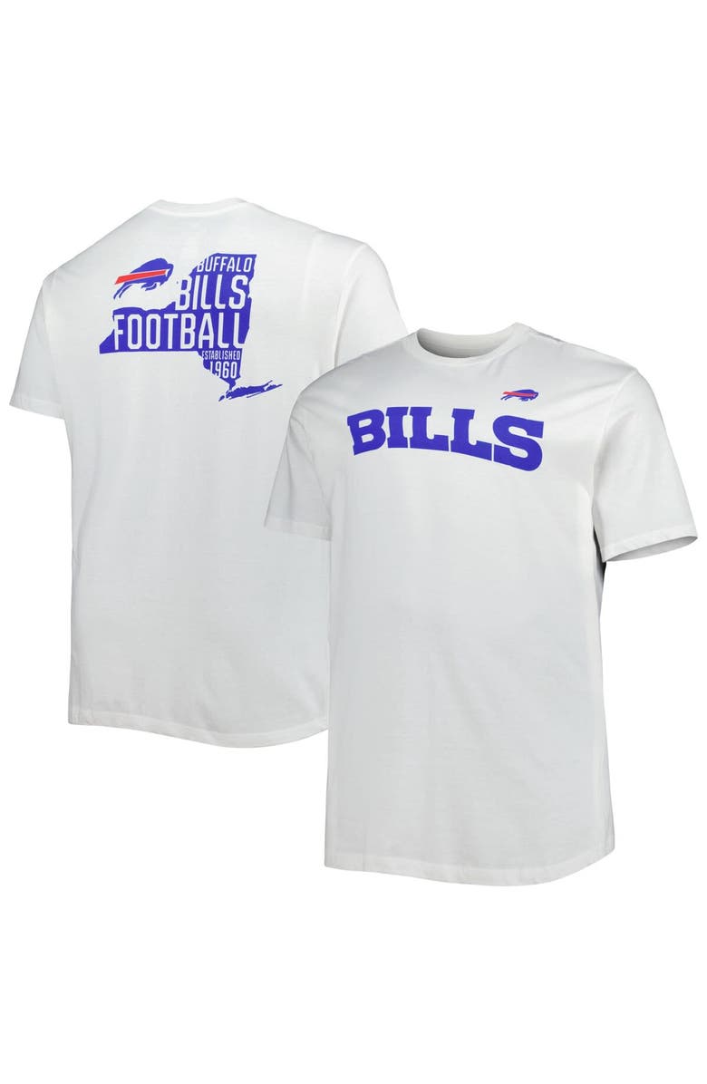 FANATICS Men's Fanatics Branded White Buffalo Bills Big & Tall Hometown Collection Hot Shot T-Shirt, Main, color, White