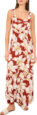 Vince Camuto Floral Wide Strap Maxi Dress