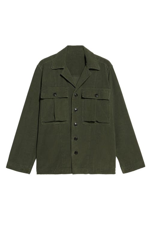 Fortela Solomon Corduroy Overshirt In Green