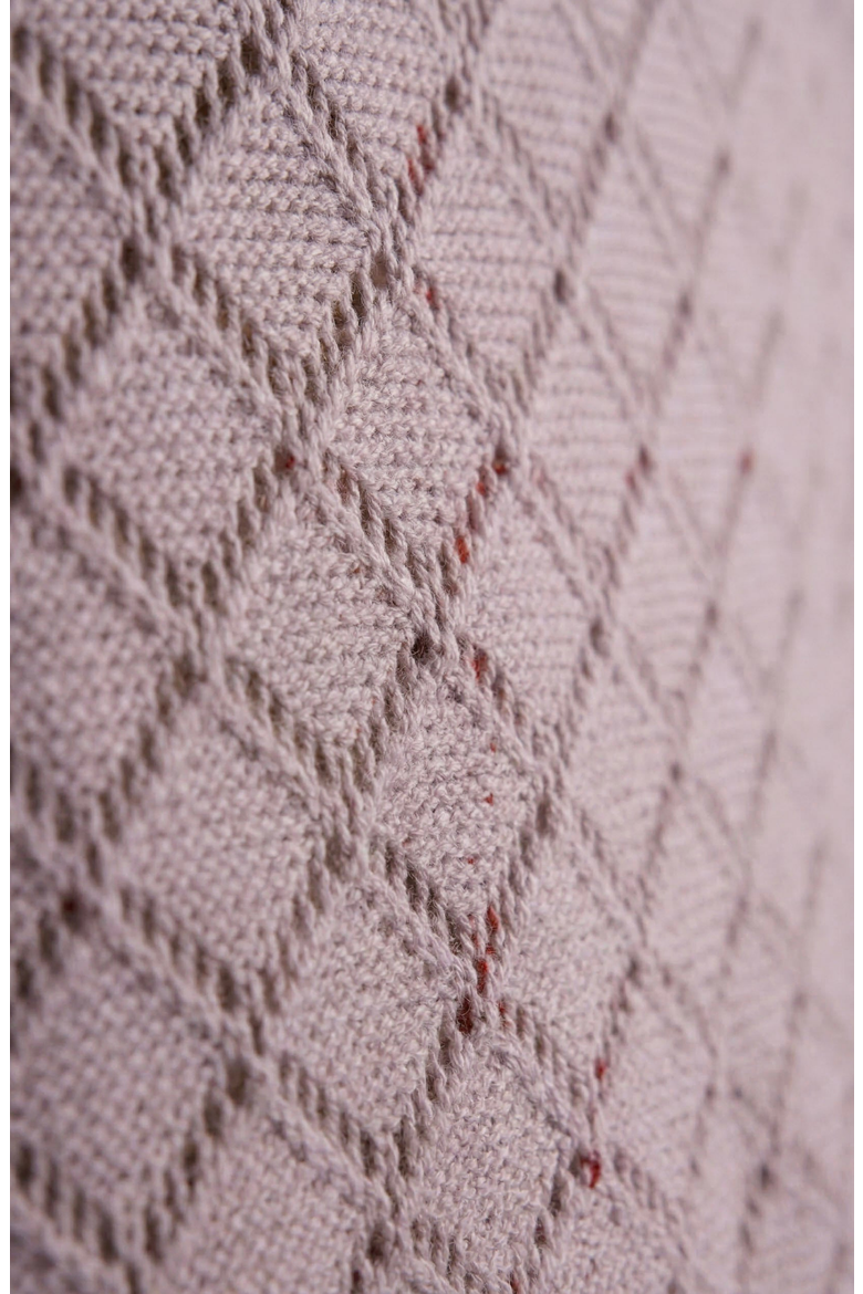 Textured Quarter Sleeve Knit Polo Sweater, Alternate, color, Mauve
