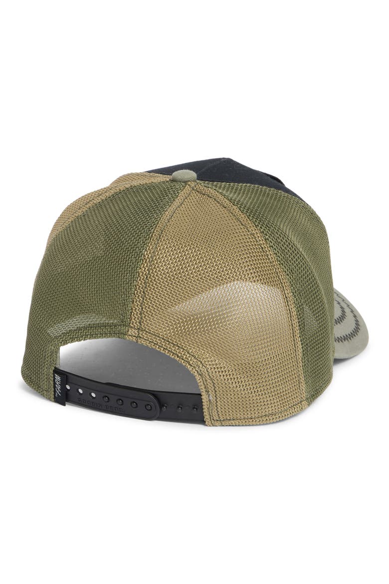 Gator Patch Trucker Hat, Alternate, color, OLIVE