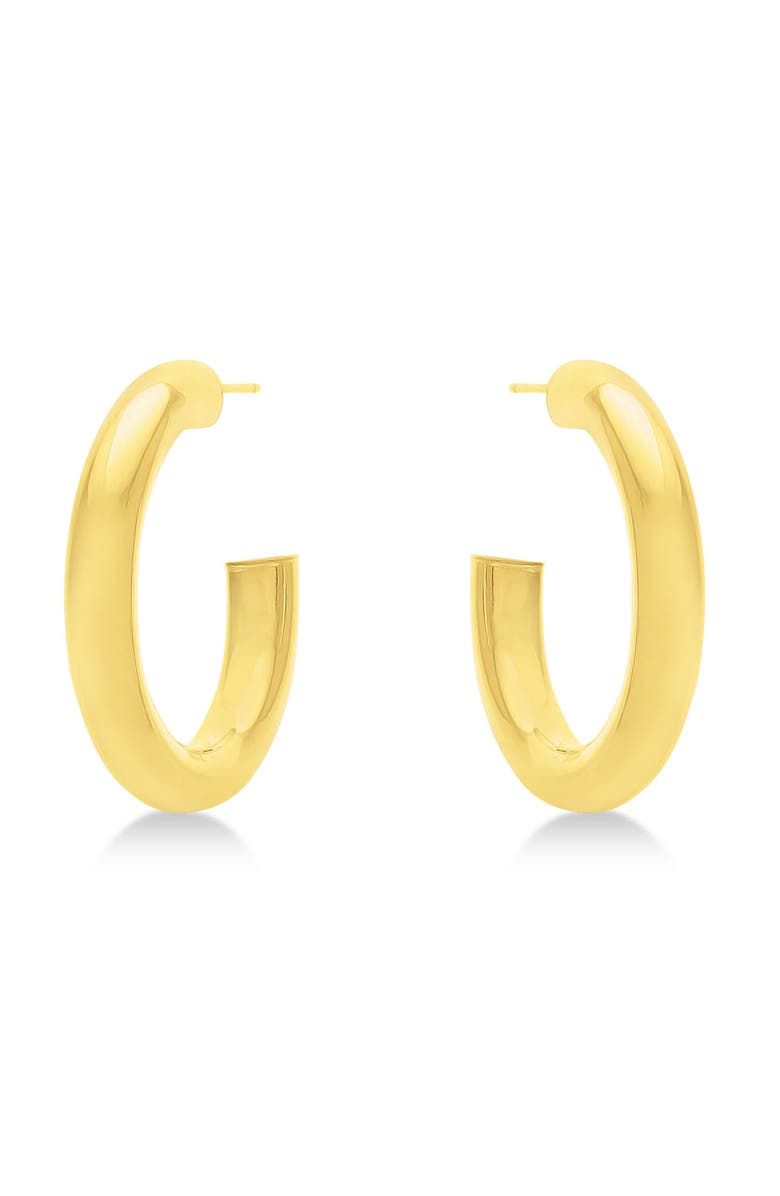 ALLUREZ Medium Open Hoop Earrings 14k, Alternate, color, Yellow Gold
