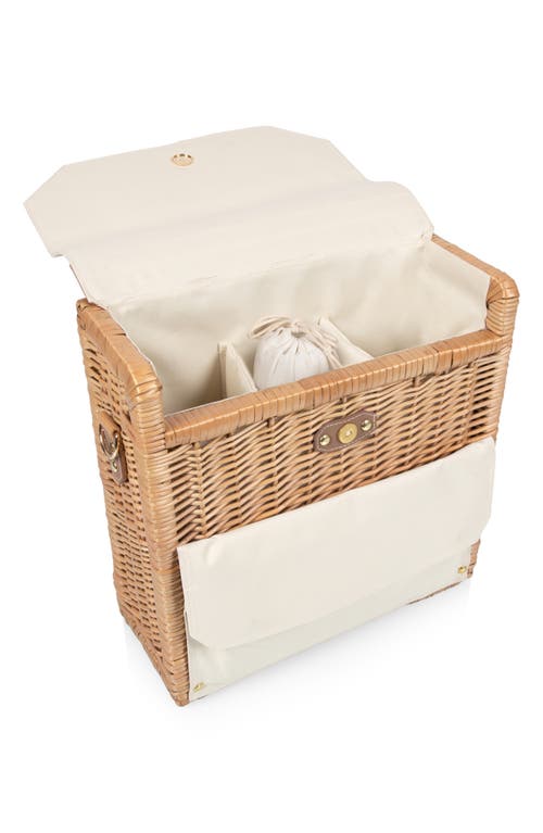 Picnic Time Corsica Wine & Cheese Picnic Basket In Beige