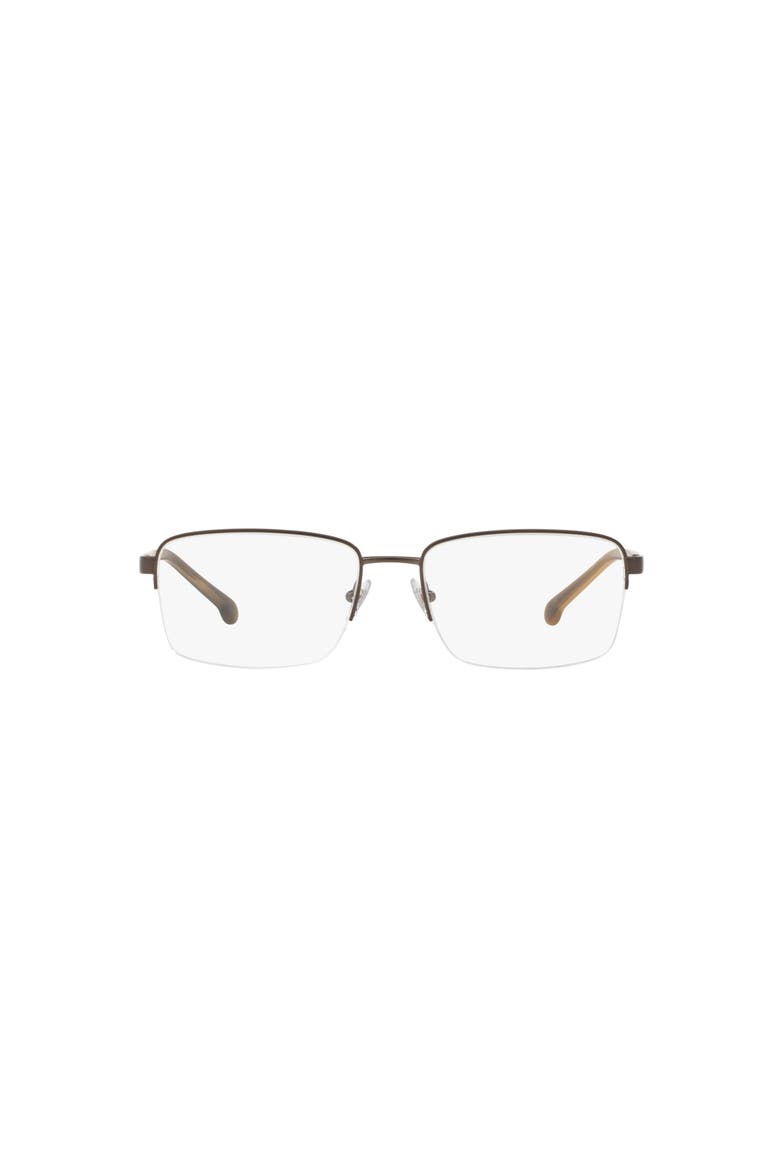 56mm Rectangle optical glasses, Alternate, color, Brown