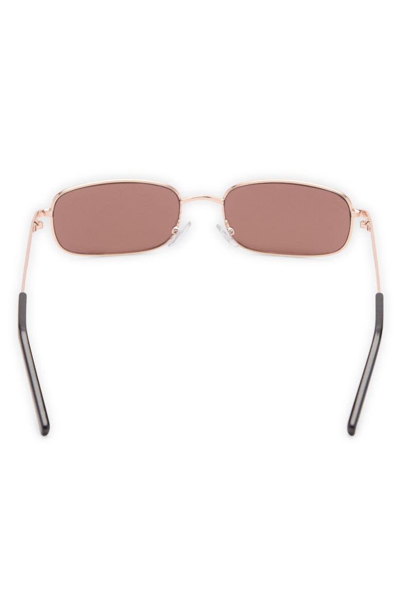 MANGO Metallic Rectangular Sunglasses, Alternate, color, 