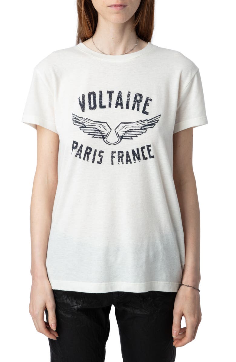 Zadig & Voltaire Walk Voltaire Wings Graphic T-Shirt, Main, color, 