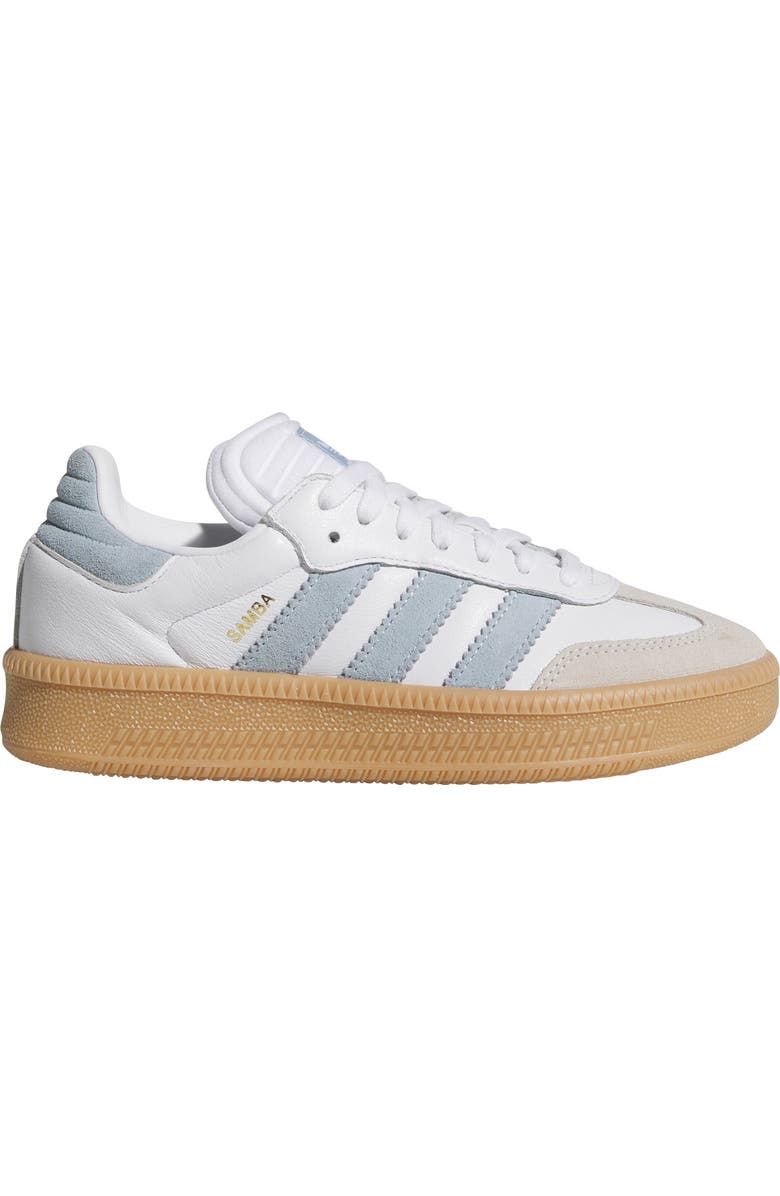 adidas Kids' Samba XLG Sneaker, Alternate, color, White/ Wonder Blue/ Gold