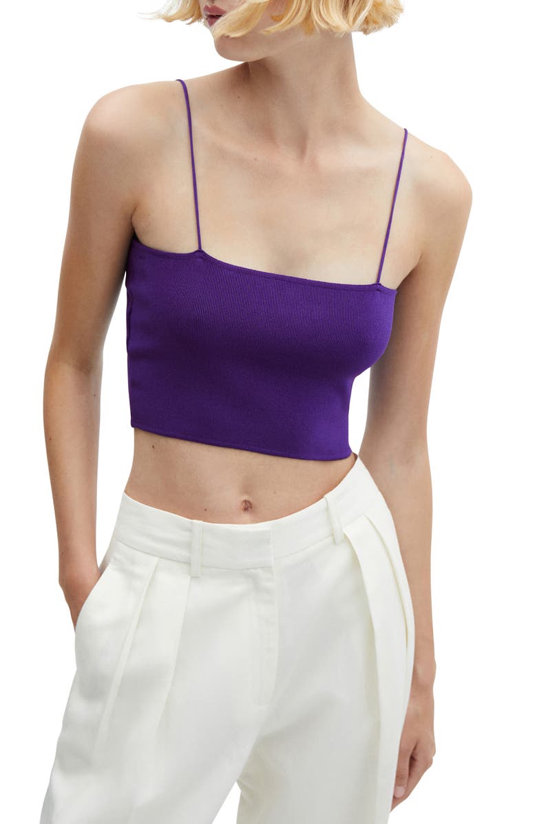 MANGO Rib Crop Top, Main, color, 