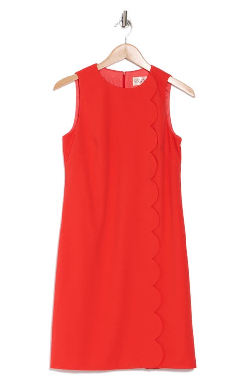 ELIZA J ELIZA J SLEEVELESS SCALLOPED SHIFT DRESS 