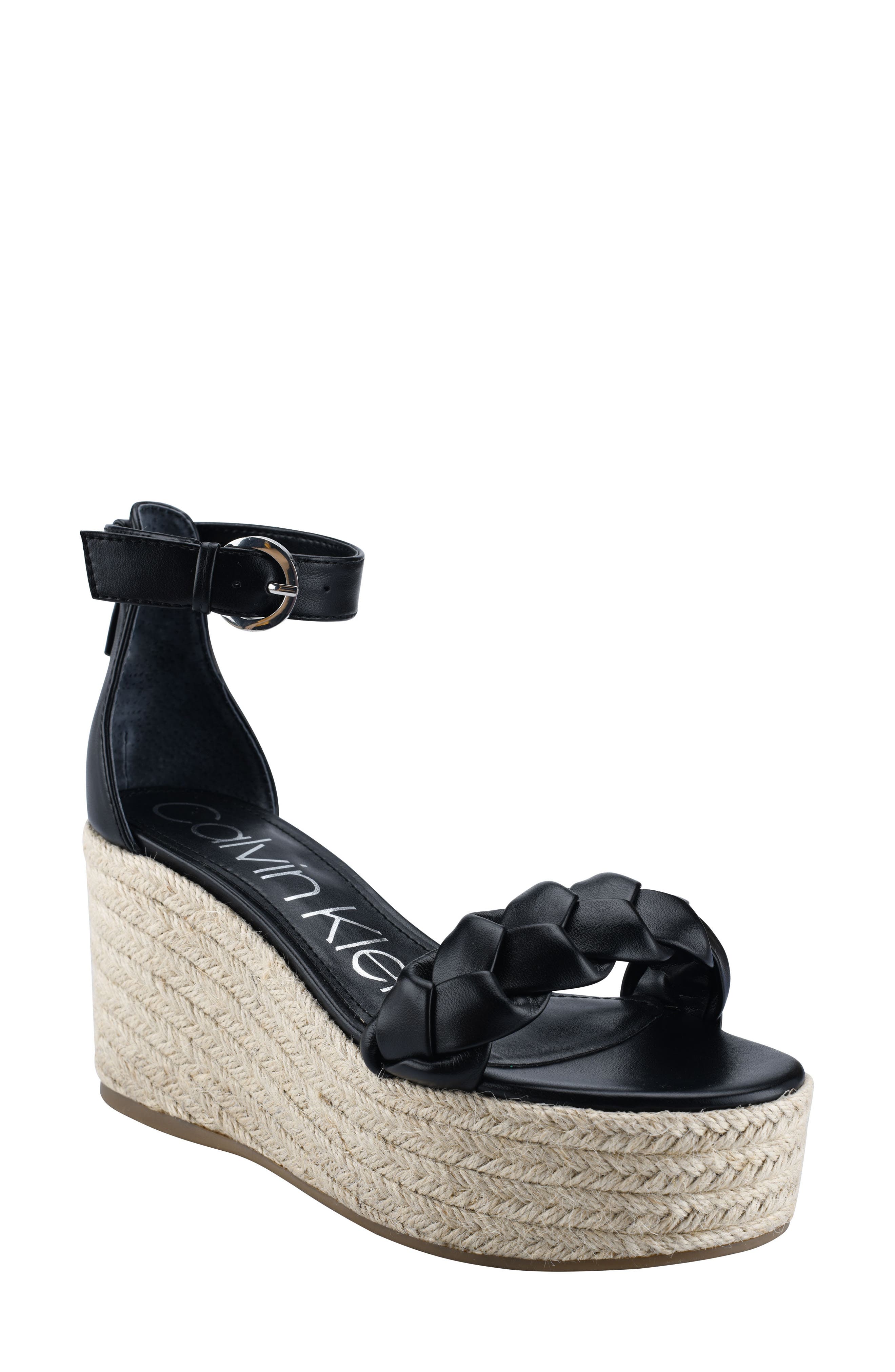 Calvin Klein Thea Espadrille Platform Wedge Sandal, Main, color, 