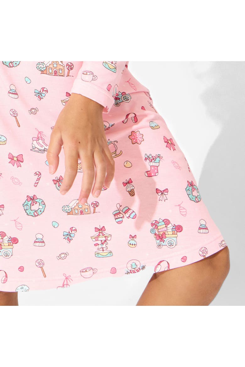 Kids' Candy Cane Lane Long Sleeve Dress, Alternate, color, Candy Cane Lane