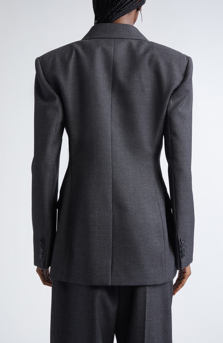Givenchy Double Breasted Wool Jacket, Alternate, color, Grey Mix