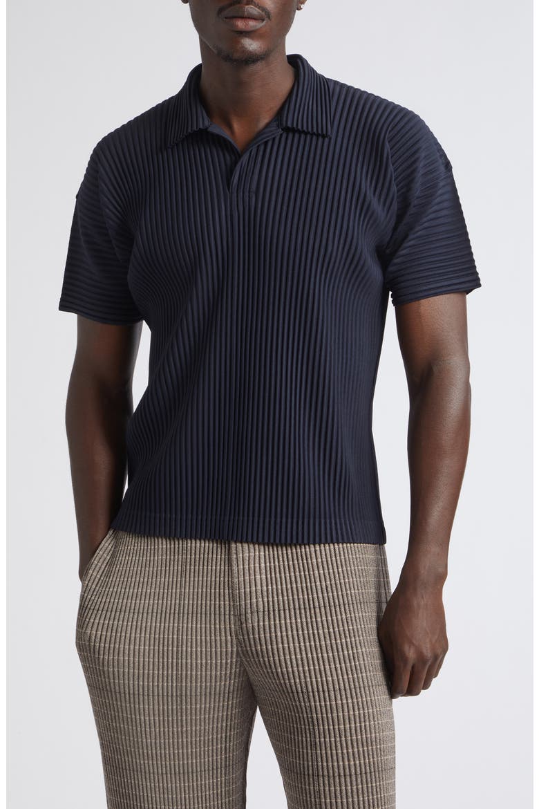 Homme Plissé Issey Miyake Basics Pleated Polo (Men) | Nordstrom