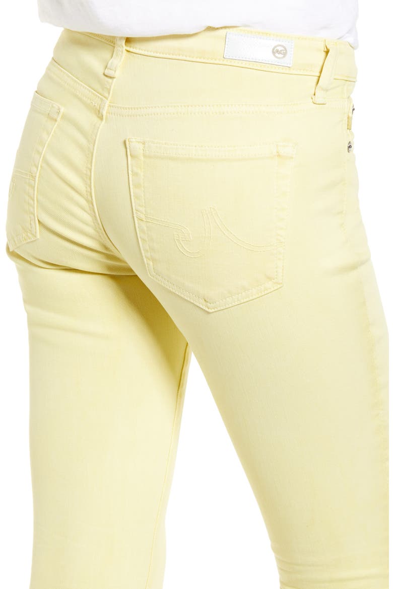 The Prima Mid Rise Crop Raw Release Hem Cigarette Jeans, Alternate, color, 1 YEAR HI WHITE