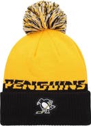 adidas Men's adidas Yellow/Black Pittsburgh Penguins COLD.RDY Cuffed Knit Hat with Pom