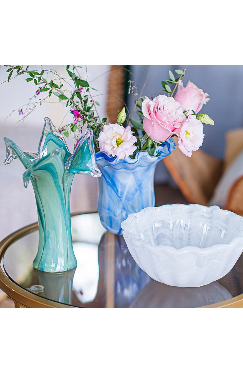 VIETRI Onda White Glass Small Bowl, Alternate, color, White